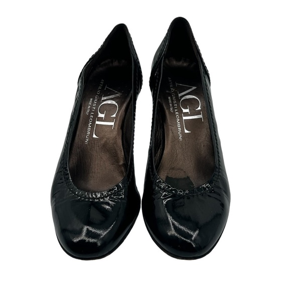 Attilio Giusti Leombruni Black Patent Leather Heels Size 37 Women’s - Picture 3 of 10